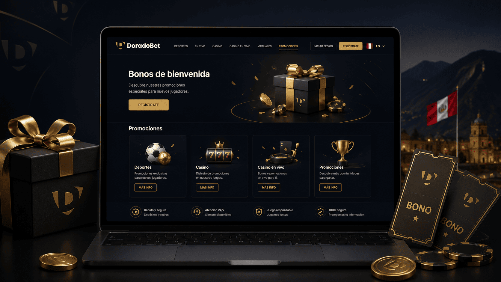 Consigue el bono de bienvenida en DoradoBet y descubre otras promociones.